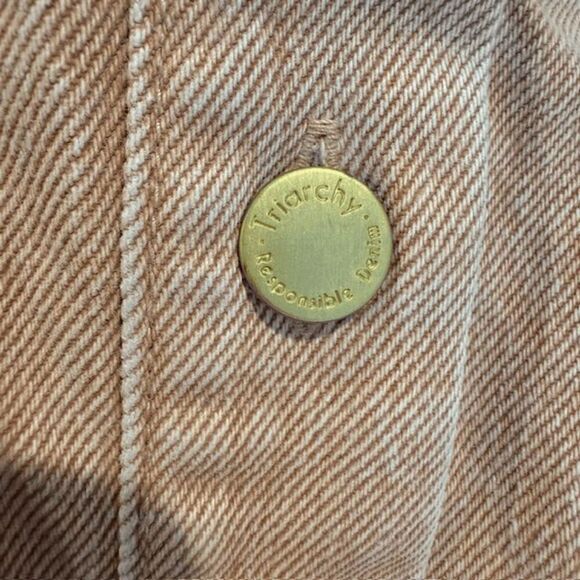 NEW! Triarchy Jumpsuit in Clay One Piece Denim Jumper Lined to Cuff Oversized XS - Picture 8 of 16